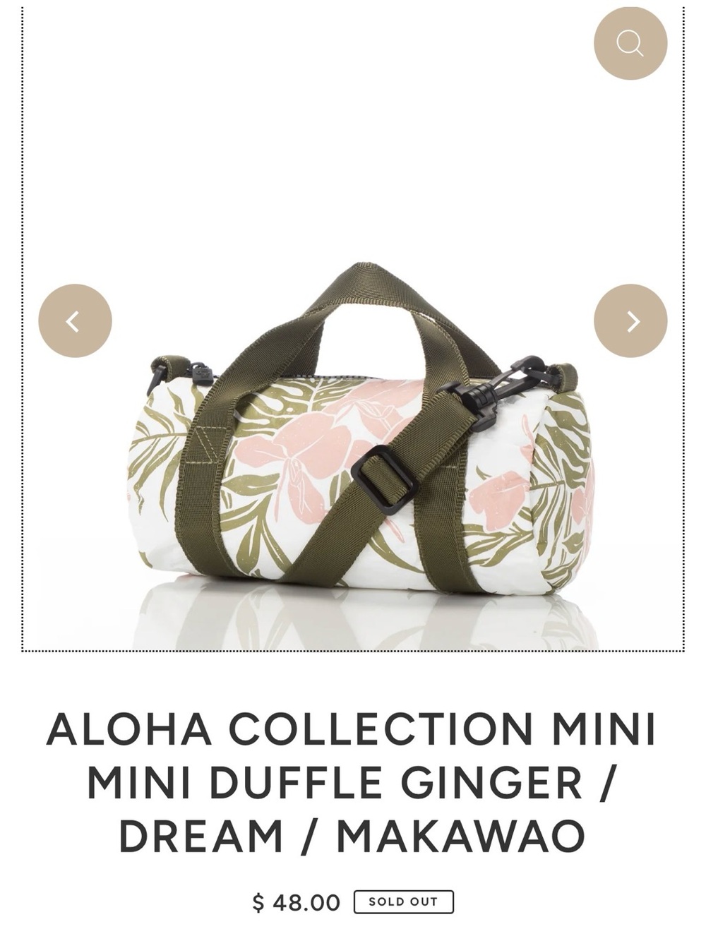 Aloha Collection Mini Mini Duffle Ginger Makawao